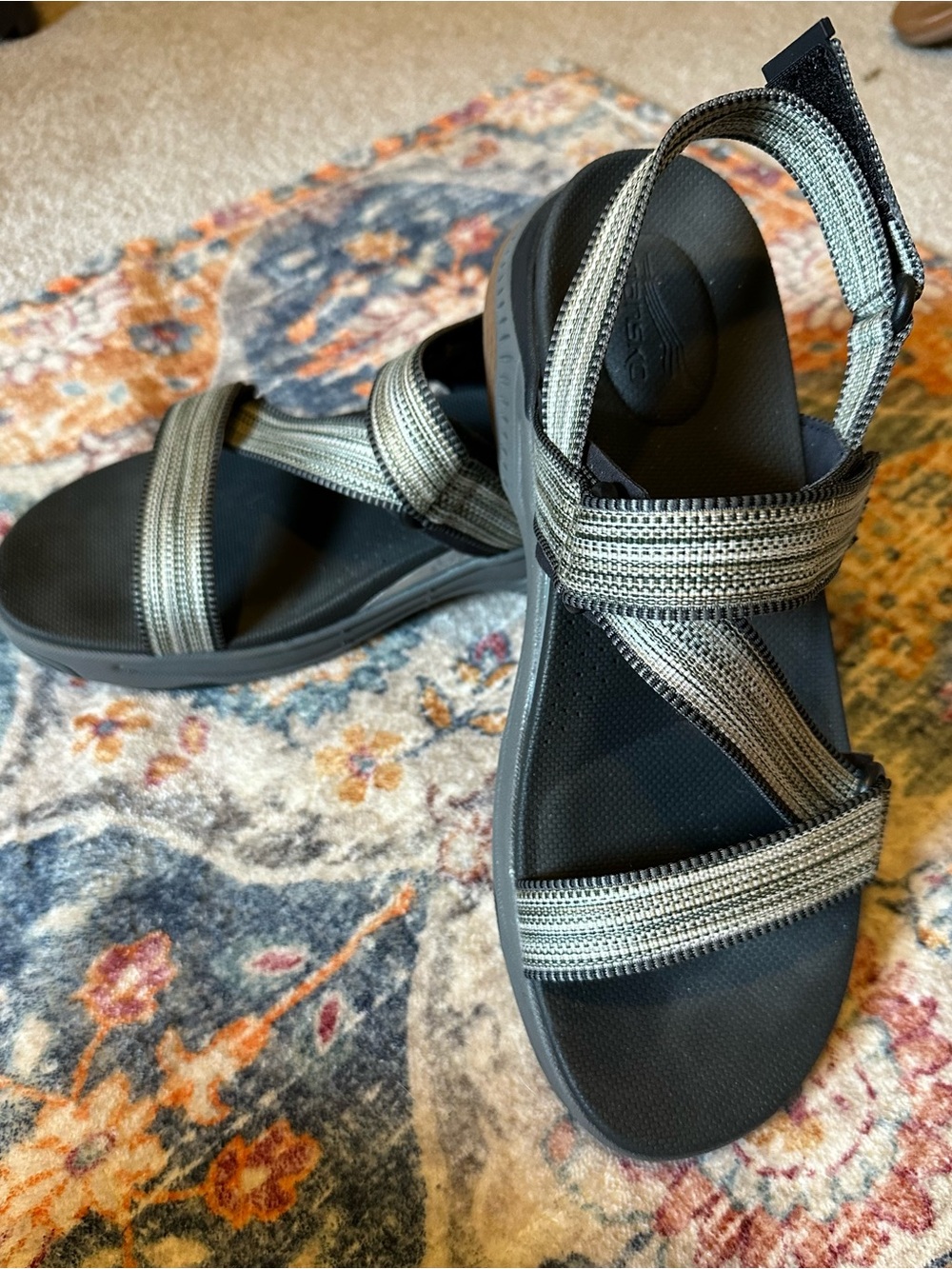 Dansko Women's Black Sandals with Striped Strap